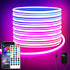 segrass 32.8ft LED neon Lights with Remote APP Control IP65 Waterproof Flexible Neon
