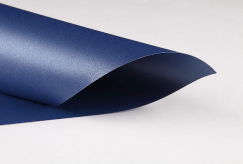 Navy Blue Shimmer Paper, 100-Pack Metallic Paper, 80 lb Text, Double Sided, 8.5 x 11 Inches, Perfect for Craft Use