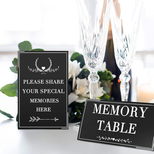 Outus 52 Pieces Share a Memory Cards Celebration of Life Decorations Memory Cards for Funeral, Wedding, Bridal Shower