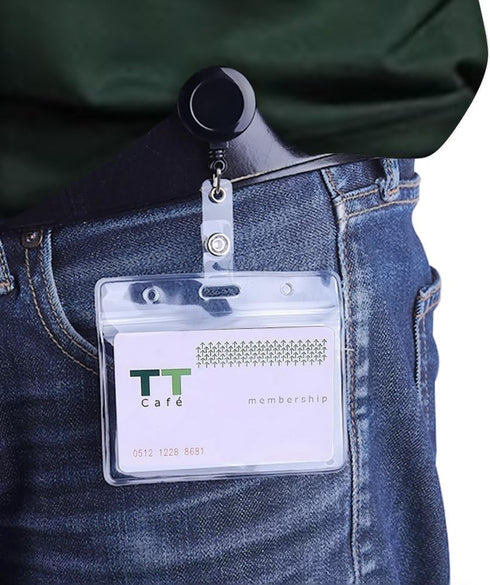 KUUQA Retractable Badge Reel with Alligator Clip for ID Cards and Key Cards (10 Pack)
