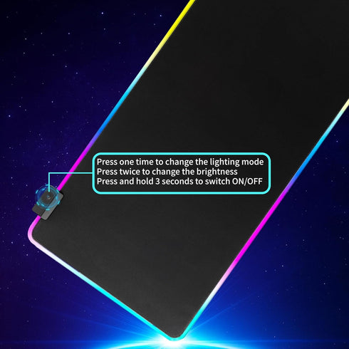 Tongyanat Pad-14 (31.5 12 Inch) RGB Gaming Mouse Light Modes, Extended Soft LED Mouse Pad, Anti-Slip Rubber Base