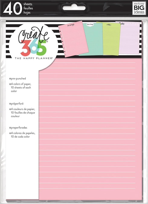 Me & My Big Ideas Happy Planner Fill Paper - Multicolor