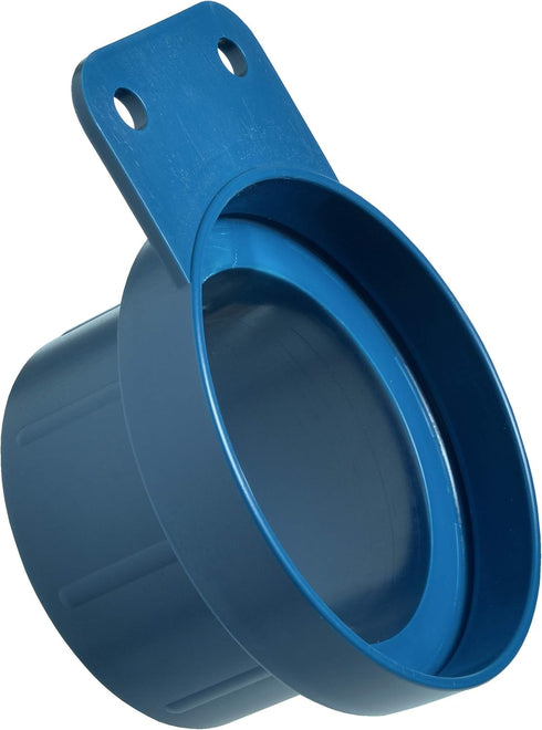 Loc-Line - 81209 Vacuum Hose Component, Blue Acetal Copolymer, Shop Vacuum Adapter with Mounting Tab, 170°F Upper Temperature Range