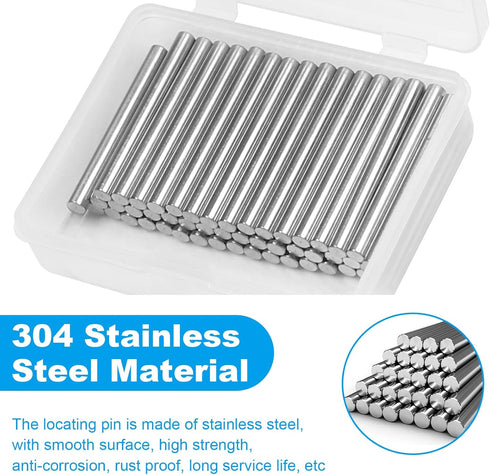 Yinpecly 25 4mm 30mm Pin,304 Pcs x Shelves Dowel Stainless Steel Dowel Pin, Shelf Support Pegs Pin Metal Bookshelf Pegs