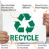 SmartSign Recycle Label with Symbol, 7 x 10 inch, Green and White, 3 mil Laminated Adhesive Polyester