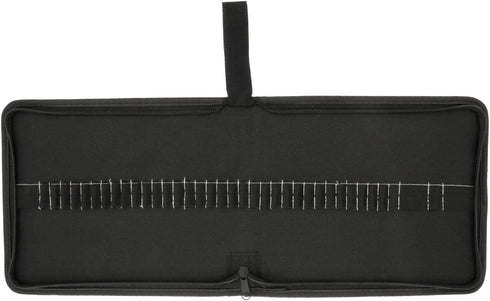 U.S. Art Supply Premium Canvas Zippered Pencil Wrap Holder, 36 Compartment Portable Storage Organizer for Artist