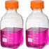 PATIKIL 2 Pack Reagent Media Storage Bottles, 500ml Borosilicate Glass Square Graduated Round Bottles, Clear
