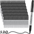 Permanent Markers - 120 Pack Quick Drying Waterproof Office Supplies, Durable for Glass, Tiles, Cloth (Gray Shell)