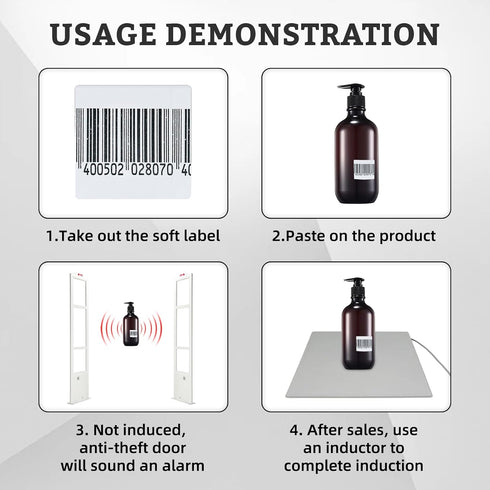 8.2mhz 1000 Security Tags Soft Labels Sticker, pcs Retail Anti-Theft Equipment Prevention EAS System