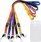 YOUOWO 5 Pack Neck Detachable Buckle Hook Breakaway Lanyards with Clear Vertical Badge Holder for Office Keys
