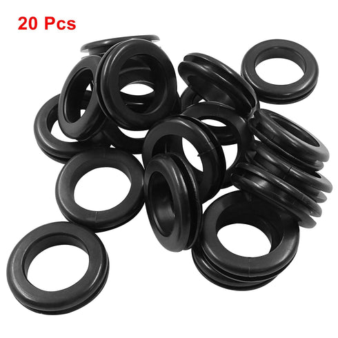20Pcs Rubber Grommets 13/16" ID 1" Drill Hole Durable Wiring Hole Grommet Wire Grommets for Cable Hose Wire Hardware Plumbing
