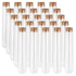DEPEPE 25pcs 45ml Glass Test Tubes with Cork Stoppers for Bath Salt Candy Storage, Science Lab Party, 25 x 140mm