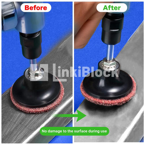 Linkiblock 25Pcs 2 inch Coarse Abrasive Nylon Surface Conditioning Quick Change Sanding Discs R-Type with Adapter