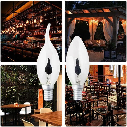 generic Bulb, Bulbs Bulb E14) Flame Effect Flickering Candle Light Halloween Crystal Clear Incandescent Chandelier
