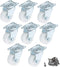 HOWDIA 1 Inch Swivel Caster Wheels, 360° Rotatable Rubber Base Trolley Wheels, 8-Pack Heavy-Duty Non-Marking Design