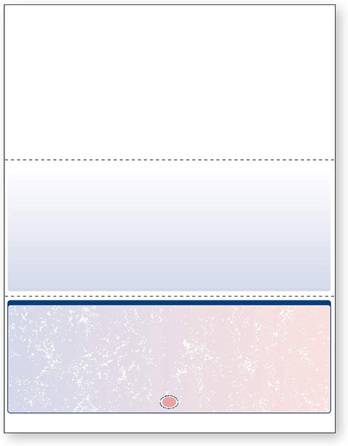 DocuGard Blue/Red Prismatic Bottom Check - 8.5 x 11 Inches, 24 lb, 500 Sheets, 1 Check Per Sheet