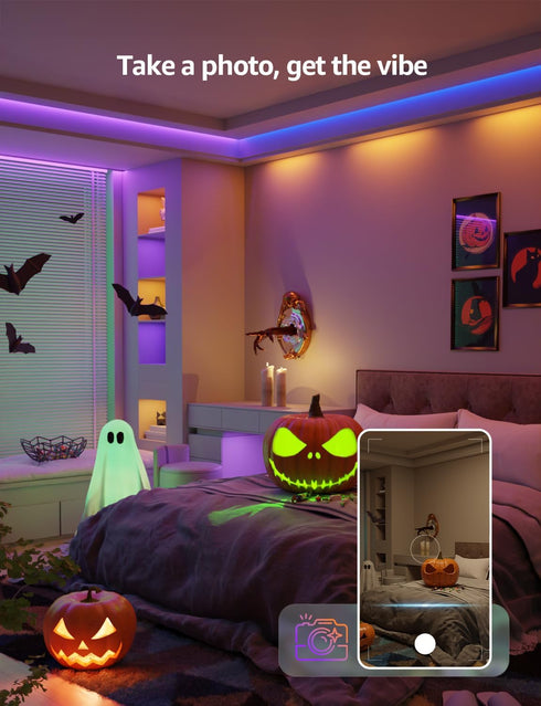 SE1 32.8ft 2.4GHz Lepro AI Smart LED Strip Lights - RGB Color Changing Light Strips with APP Control, AI Generated