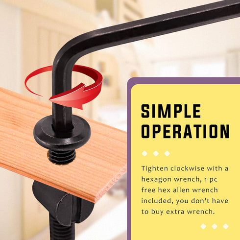 Swpeet 25Pcs M6 65mm 1 Black Crib Screws, Hex Socket Head Cap Bolts and Barrel Nuts with x Allen Wrench Perfect