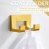 APLusee Brushed Gold Bath Robe Hook, 304 Stainless Steel Double L Shape Coat Hanger, Bathroom Home Accessories