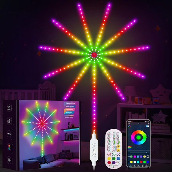 Smart Firework LED Lights, ICRGB Dream Color LED Lights for Bedroom, LED