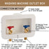 Washing Machine Outlet Box Sweat Thread with 2 inch Central Drain, 1/2 inch Thread, Connection for Hoses