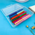 Large Capacity Clear Stationery Box, Double-Layer Plastic Organizer, Supply Box for Office, Students, and Home