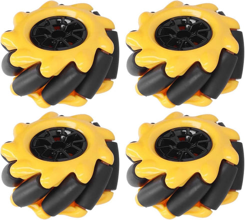 Generic 48mm Wheel Robot Mecanum Wheel Smart Robot Car Parts Accessories Directional DIY Toy Components (Two Pairs)