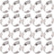 Glarks 20Pcs 304 Stainless Steel Adjustable Worm Gear Hose Clamps Assortment Kit, 21-44MM Range for Plumbing