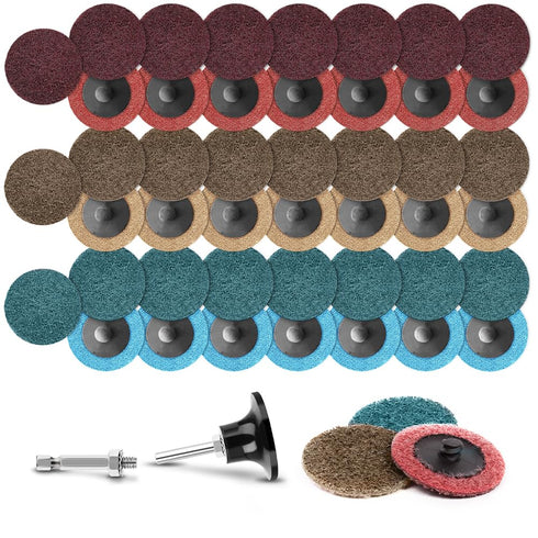 Linkiblock 45Pcs 2 inch Nylon Surface Conditioning Quick Change Sanding Discs R-Type with