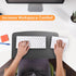 BOUNHOHE 17 inch Clamp-on Corner Desk Connector Sleeve Plate, L Desk Platform Extender Attachment, Corner Desk mat