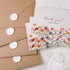 Liheheca Pack 24, Set 4x6 Inch Floral Thank You Cards with Kraft Envelopes and Wax Seal Stickers, Bulk of Flower
