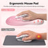 TECKNET Ergonomic Mouse Pad with Wrist Rest, Memory Foam Mousepad with Wrist Support, Smooth Surface, Middle Concave