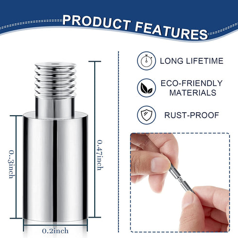 Hotop 40 Pieces 12 x 5 mm Scrapbook Extension Screws - Album Extender Post Replacements for Post-bound Refillable Photo