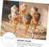 6-Slot Metal Ice Cream Cone Holder Rack for Desserts - Display Stand in White