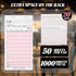 20 Pack 300 Server Note Pads, Pink Guest Checks Books for Servers, Server Pads, Total Sheets Server Paper, Waitress
