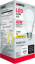 11402 A19 Bulb, 40W 2700K 450 (Pack 2) Satco Econo LED Light Replacement, Warm White, Lumens