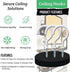 12 Pcs Heavy Duty Ceiling Hooks for Hanging Plants, 2.9 inches White Vinyl Coated Screw in Plant Hooks for Indoor