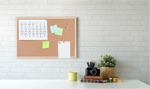MasterVision Cork Push Pin Bulletin Board, 12" x 18" with Pine Wood Frame and Wall Mount Kit