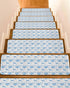 BOHOOSKYLAR Ocean Crab Stair Treads Seaweed Coral Starfish Blue Texture Indoor Non Slip