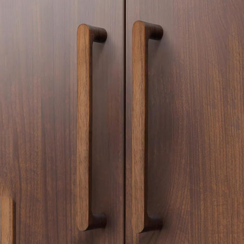 3.78" 3.78" Modern Round Wood Drawer Pulls Handle Walnut Dresser Knob Oak Cabinet Pulls Handles Furniture Handles