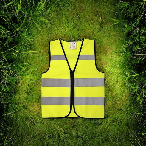 Hi Vis Kids Safety Vest with 2 Reflective Bands & Bag, Toddler Construction Vest for Cycling & Running