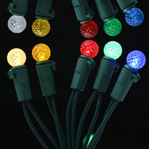 18.6Ft 50 G12 LED Colorful Mini Globe String Lights Ball Christmas Tree Lights for Small Tree Crafts Garden Fence