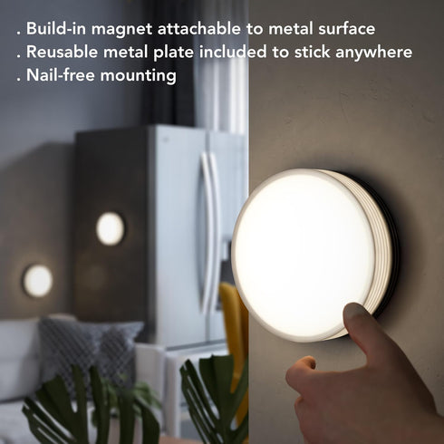 Dimmable Allocacoc PowerLight Twist Rotate Control LED Moon Light, Modular, Wireless, Auto Sych, Cabinet, Wall