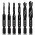 Upgraded 6-Pack Combination Drill & Taps Bit Set, SAE 6542 M2 HSS Steel with Anti-Rust Coating