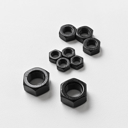 MoyoCodi M6-1 (50 Pack) 304 18-8 Inch Hex Head Nuts, Black Oxide Stainless Steel Hexagon Nuts, Hex Drive, Standard