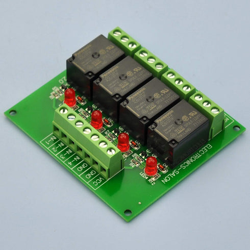 Electronics-Salon 4 SPDT 10Amp Power Relay Module, DC 12V Version.