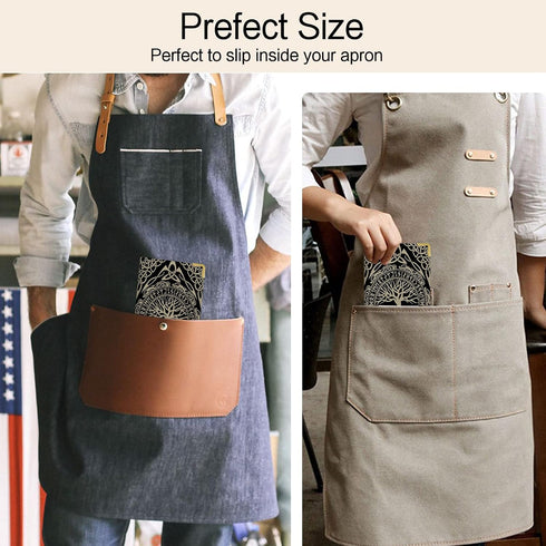 Waitress Book, Vikings Tree Server Books for Waitress with Zipper Pocket, Leather Server Book, Cash Check Bill Receipt