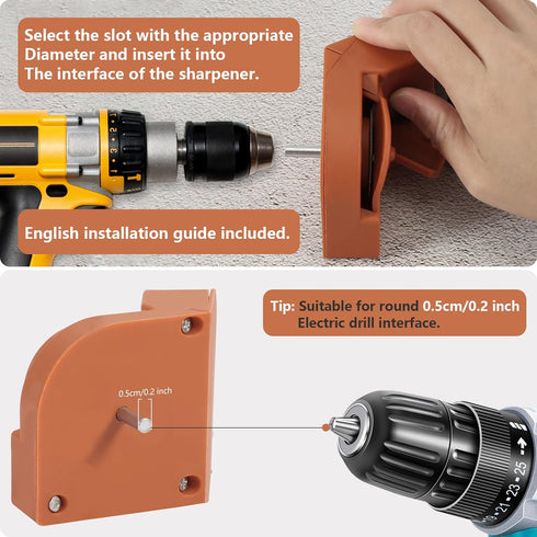 Drill Bit Sharpener, Professional Electric Grinding Tool for Masonry, Carbide, High-Speed Steel, Cobalt