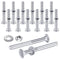 Zonon 12 Sets Galvanized Carriage Bolt Kit, Rust Resistance Bolts, Washers, and Nuts for Fastening Accessories