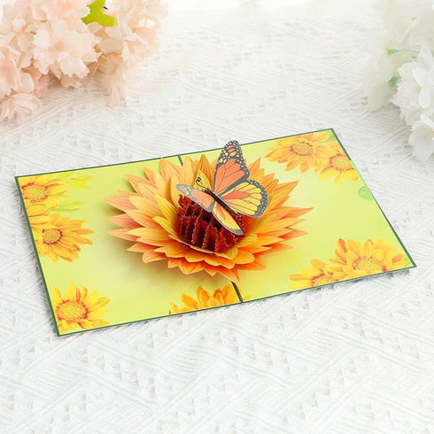 Generic 3D Pop-Up Mothers Day Card Flower Bouquet with Envelope, Happy Mothers Day Greeting Card Birthday Gift for Mom
